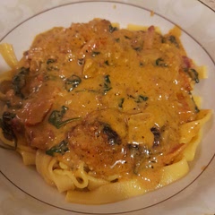 I added another ingredient, smoked pancetta to the source and a few extra spices apart from that stop to recipe pretty much and tasted delicious