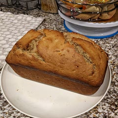 This was delicious. I liked this way of making banana bread, more then the other ways I've done in the past. After it cooled down it was so soft too.