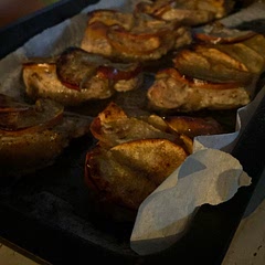 The pork chops were delicious but for the next time i will put more cinnamon and sugar.