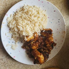 I am usually terrible at dredging but it came out okay. Just a bit on the crispy side. Had the stove too high.