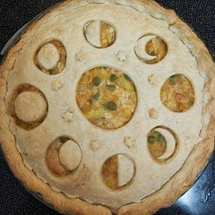 I made my own pie crust instead of frozen and the family loves this chicken pot pie