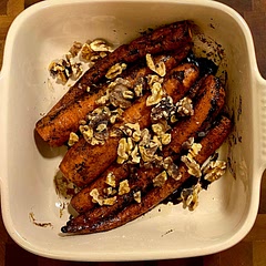 This was so easy and made such a tasty side. I’m not sure if we overdid the balsamic as these came out darker than the recipe photo but they were delicious nonetheless! Will be making again for sure.