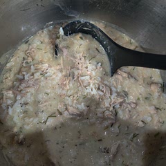 Turned a roasted chicken into stock. Used the leftover chicken. More herbs were nice. (Rosemary and thyme)