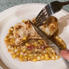 i used canned unsweetened coconut cream instead of dairy and it was delicious. i would do a little less red pepper next time bc the spice overpowered the other flavors a bit & i like spice.