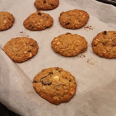 Used dried cherries instead.  Perfection.