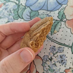Chilled for about 45mins, made smaller cookies. Add ginger next time for more spice
