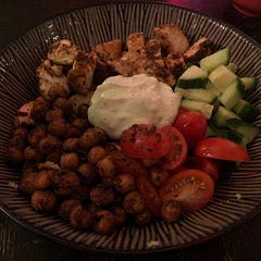 Very tasty! We fried the chickpeas and used couscous instead of cauliflower rice, but overall stayed pretty close to the recipe. The yogurt sauce was delicious!