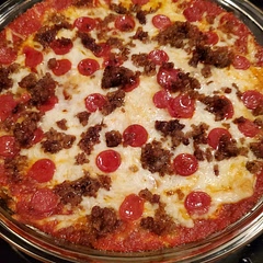 It has really good flavor and super easy to make. I added Italian sausage.
