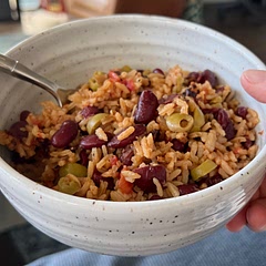 The dish was easy to make and filling. Lots of leftovers. Wish I hadn’t forgotten the parsley! I’ll probably add a little extra spice next time too.