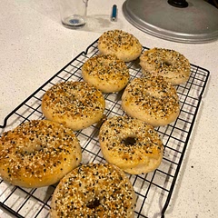 Boiled 2 min each side, would probably need to be boiled less and cooked longer in oven. Amazing day of. Okay next morning