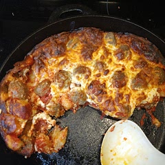 I should have cooked the biscuits before mixing them in the sauce...it seemed a bit soggy but overall pretty good.