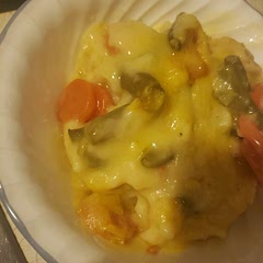 Added carrots and green beans if use frozen need to soak in hot water or can use canned