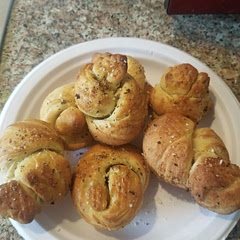 Came out pretty good! Think I'd play around with the coating for next time - less olive oil, and more of a blend of spices than just basil. Also a shake of grated cheese at the end, right after the second coating.
