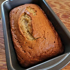 Moist and delicious. I used 1/3 cup avocado oil in place of butter to cut down on saturated fat. Still tasted so good!