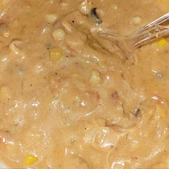 8 added a block of cream cheese to make it creamier, and served with fritos