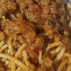 Good flavor paired nicely with caesar salad and garlic bread knots.  Oh, and I used yellow pepper instead of a green one.