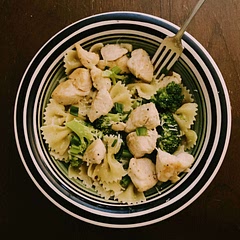 Added chicken and used fresh broccoli (steamed)