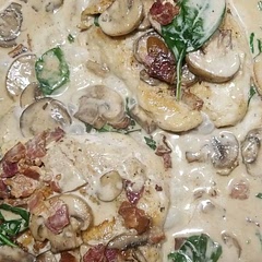 Amazing recipe! 
I used 2 chicken breasts cut into a heart shape instead of all the way through and kept the amount of ingredients the same for everything else. We had sauce left over that I used for a later meal.