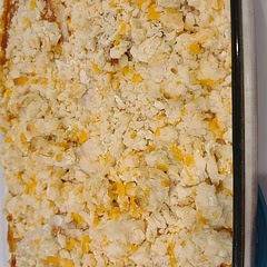 I added a little more water to the biscuit mix. It seemed too dry for me.