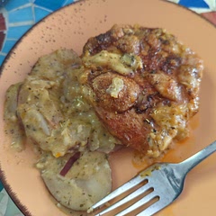 Delicious! But I did add some Italian seasoning because we like our food with spices! We also substitute asiago for mozzarella.