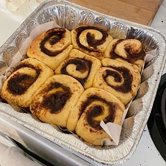 The picture doesn’t do it justice but these were SO good and tasted just like Cinnabon. I refrigerated them over night and baked them the next morning. They were perfect and everyone loved them!