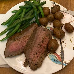 The marinade was exceptional. Even my four year old asked for seconds. I was nervous that I’d set the house on fire with the broiler but it worked out once I moved it down at least six inches. I did marinate the meat over night.