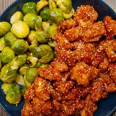 Didn't have vinegar so I skipped it. It was fun to make it and it tastes great! I served it with oven roasted brussels sprouts.