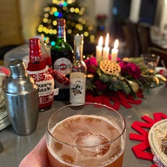 My new favourite winter cocktail. Short drink that packs a punch. A touch spicy, notes of vanilla from the Maker’s Mark, and citrusy from the blood orange juice. what more could you ask for?