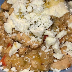 Delicious and flavorful! I topped with sour cream, salsa, and queso fresco. So good!

I used two large chicken breasts that I seared instead of rotisserie and it was just as bomb just took a little longer!