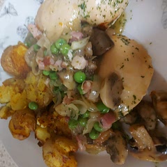 Made this but used Chicken breast and made the crunchy new potatoes that was on the page with it. Very tasty and very filling, other half really enjoyed it, so it's one to be made again