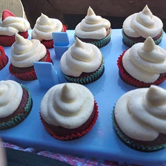 Perfect, but had to add extra icing sugar as it was also with a box mix. Definitely mix till I changes at least two shades lighter.