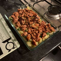 Didn’t have fresh gnocchi but I don’t think using the store cupboard equivalent has taken away from this easy dish.
