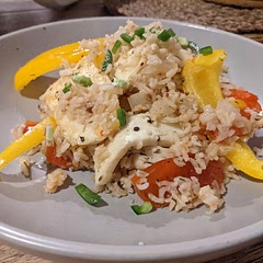 Needed much more seasoning. I added garlic, salt, paprika and lemon