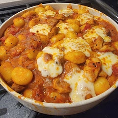 Added some chicken that I cut off some thighs, only 4 thighs, wasn't quite enough but added a nice different texture. Put a little extra chorizo and could have definitely used some more. Was very good. Would make again