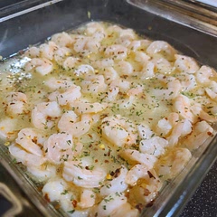 I used smaller shrimp and no hot sauce, it was good. Next time I will try it with pasta or something else. We had it with salad and mashed potatoes.