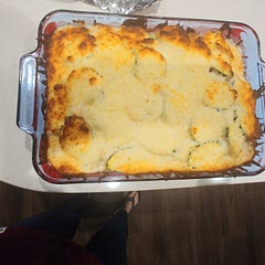I used 4 zucchinni, 2 lbs of ground beef, all 8 oz of the cream cheese and made a 9x13" pan which was devoured. This is so good and so easy.