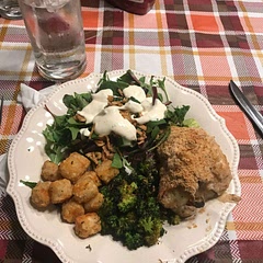 So delicious and fairly easy!  I even forgot to make the sauce and hubby and I still thought it had the best flavor.  I used a brown sugar/maple ham and sliced Swiss cheese.