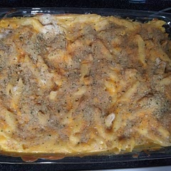 Absolutely love this! My kids ask for it all the time! Full of flavor! 

I add extra bread crumbs and use any noodles. Make sure to mix cheese threw out noodles before cooking!