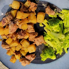 I used chuck eye steak and added a side of steamed broccoli. My husband and I loved it and it will most definitely be something we come back to.