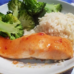 Fantastic! A very simple, delicious meal. Complete in 20 minutes. 

My salmon took 13 minutes using our new meat thermometer. It was perfect. The flavour is notably better when not overcooked.