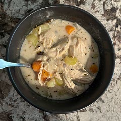 Nice warming soup recipe for a chilly day. Doubled the recipe except for the béchamel to try and make a little healthier. Put a few dashes of habanero hot sauce in each bowl for a little kick.