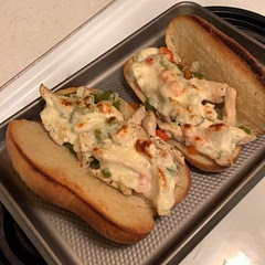 Simple, yummy! Could grill the chicken to give it a little more flavor. Could also add a horseradish sauce to give it some zing