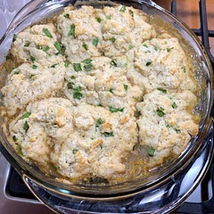 I loved this! 
The rosemary and thyme make it fabulous!  Plus I just used a baking mix for the top and it worked fine. So good
