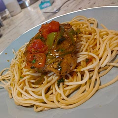 Great dish! Added onions, green peppers, and diced tomatoes. Used less broth and heavy cream.