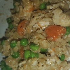 Rice is a little under done, might need a bit longer cook time.