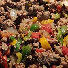 Very flavorful. Due to meal size needed I added a roll of pork sausage to the ground turkey. Garlic and Herb Cauliflower rice. Will fix again