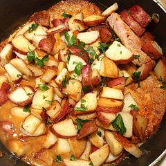 I didn't have the whole grain mustard. I used Dijon mustard instead and it was amazing! Definitely a good meal!