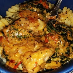 This was a great recipe for a main with salad as a side. I tried with pasta but there was not enough sauce to spread through the pasta. Next time I will double the sauce for the pasta.