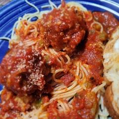 Made these, served with Mariana and spaghetti. The batch made quite a few so I froze the rest. Great taste but recipe was a bit confusing with what to do with panko. I just rolled the meatballs in it and baked. Flavor profile on meatballs can go with any type of sauce and sides.