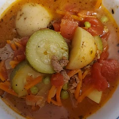 I didn't add any cayenne because of kiddos. But still a hearty soup